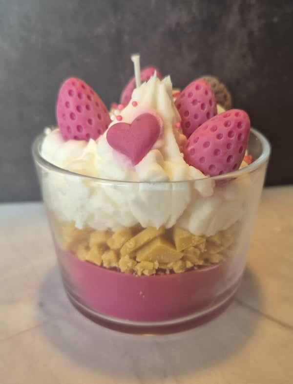 Dessert-Kerze - Himbeere