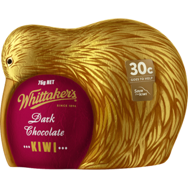 Whittaker's Kiwi Dark Chocolate 75g