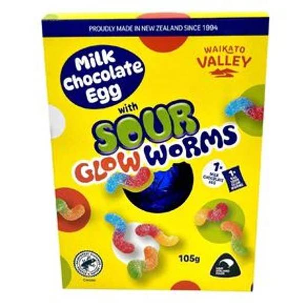 Waikato Valley Chocolates Sour Glow Worm Egg 105g