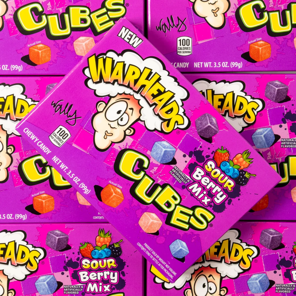 Warheads Sour Berry Cubes Theatre Box