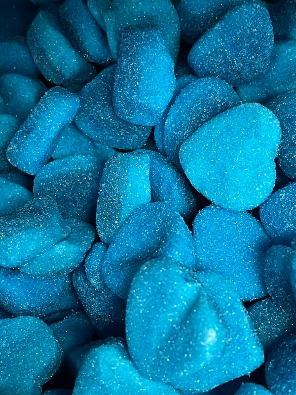 Filled Blue Raspberry Hearts