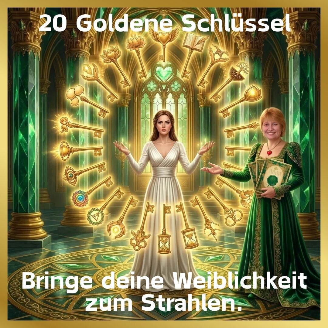 20 Goldene Schlüssel: Dein innerer Kompaß für Selbstachtung, Liebe und gelebte Weiblichkeit. Entdecke, wie du dich kraftvoll und würdevoll durch dein Leben führst