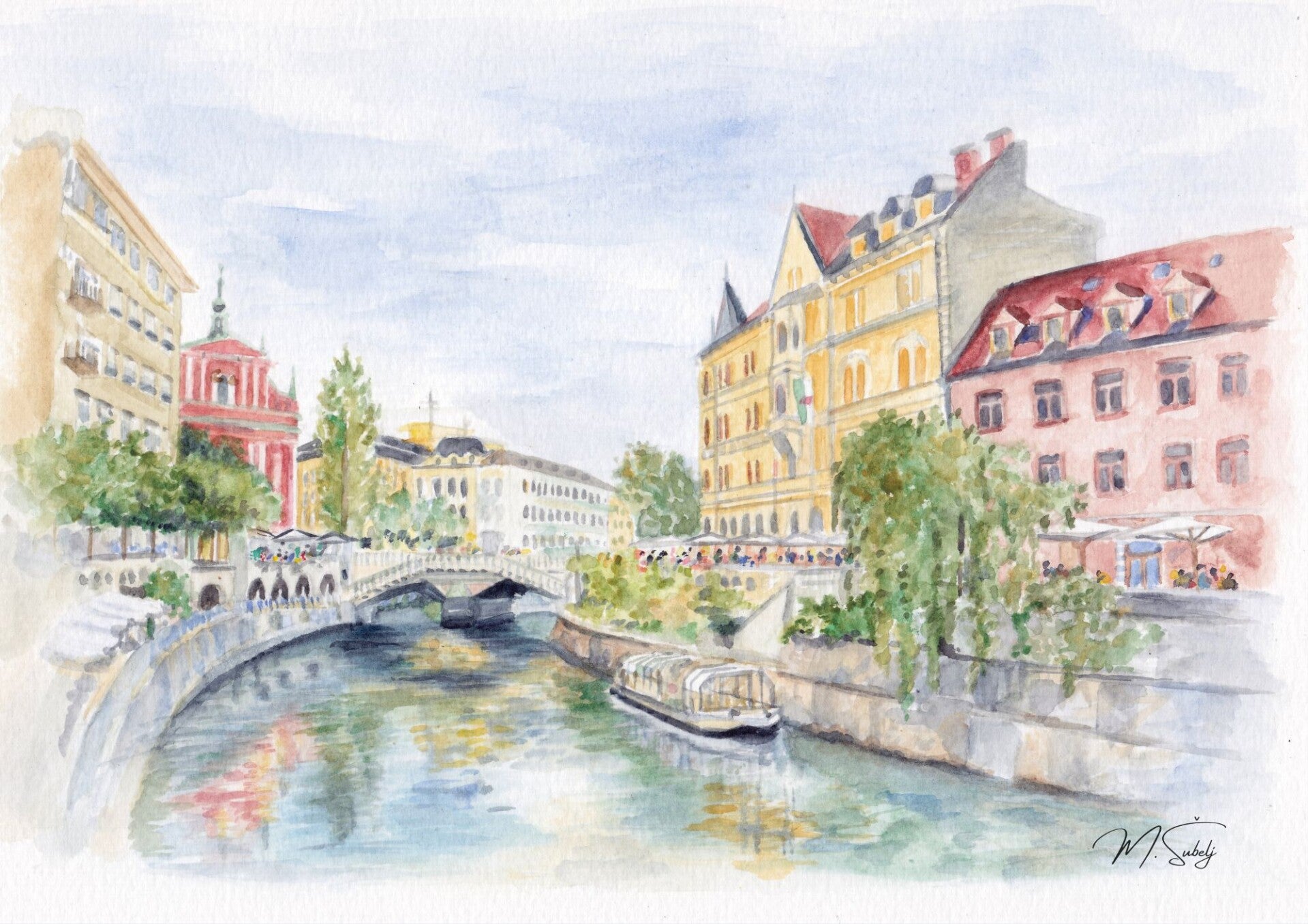 Ljubljanica s Tromostovjem