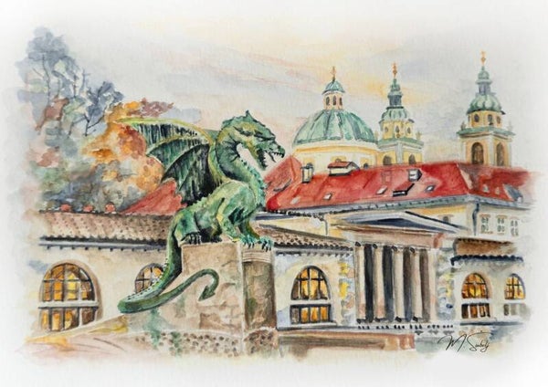 Ljubljanski zmaj s Stolnico