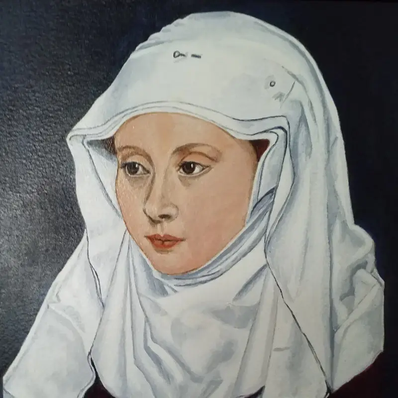 Marie de France, schilderij door Lin Barneveld