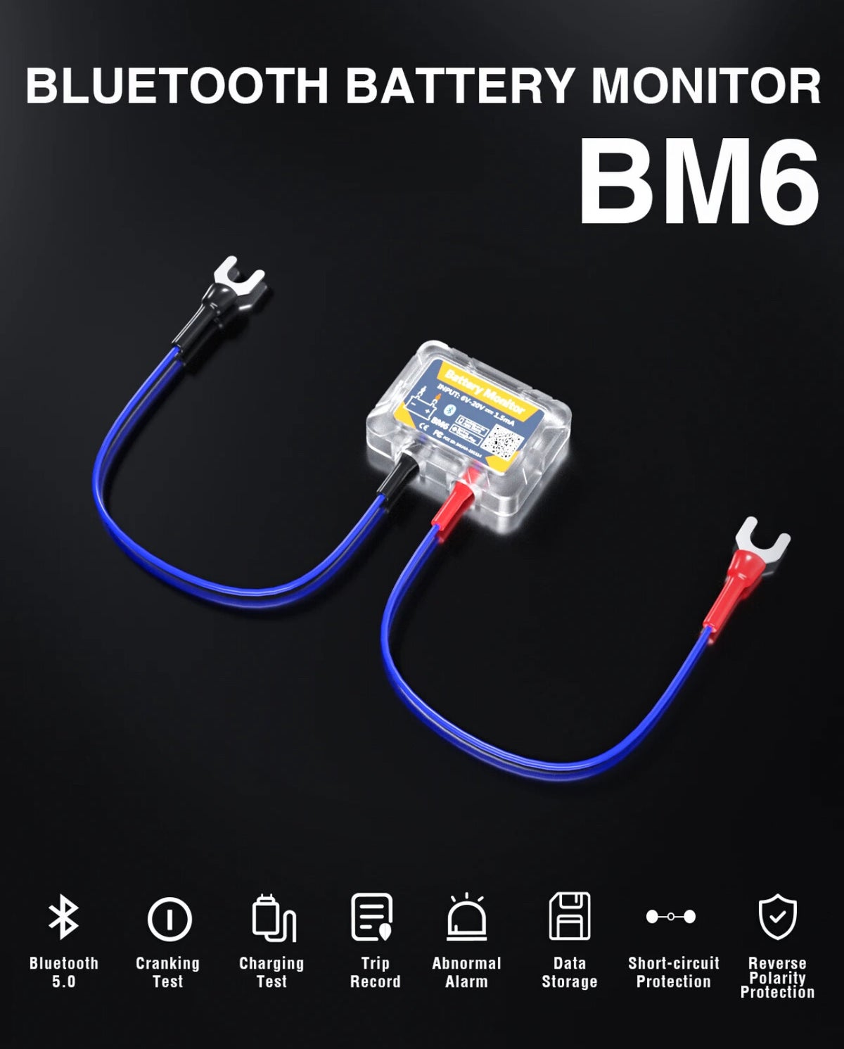 BM6 Draadloze Accu Monitor - Bluetooth Accu Status Checker