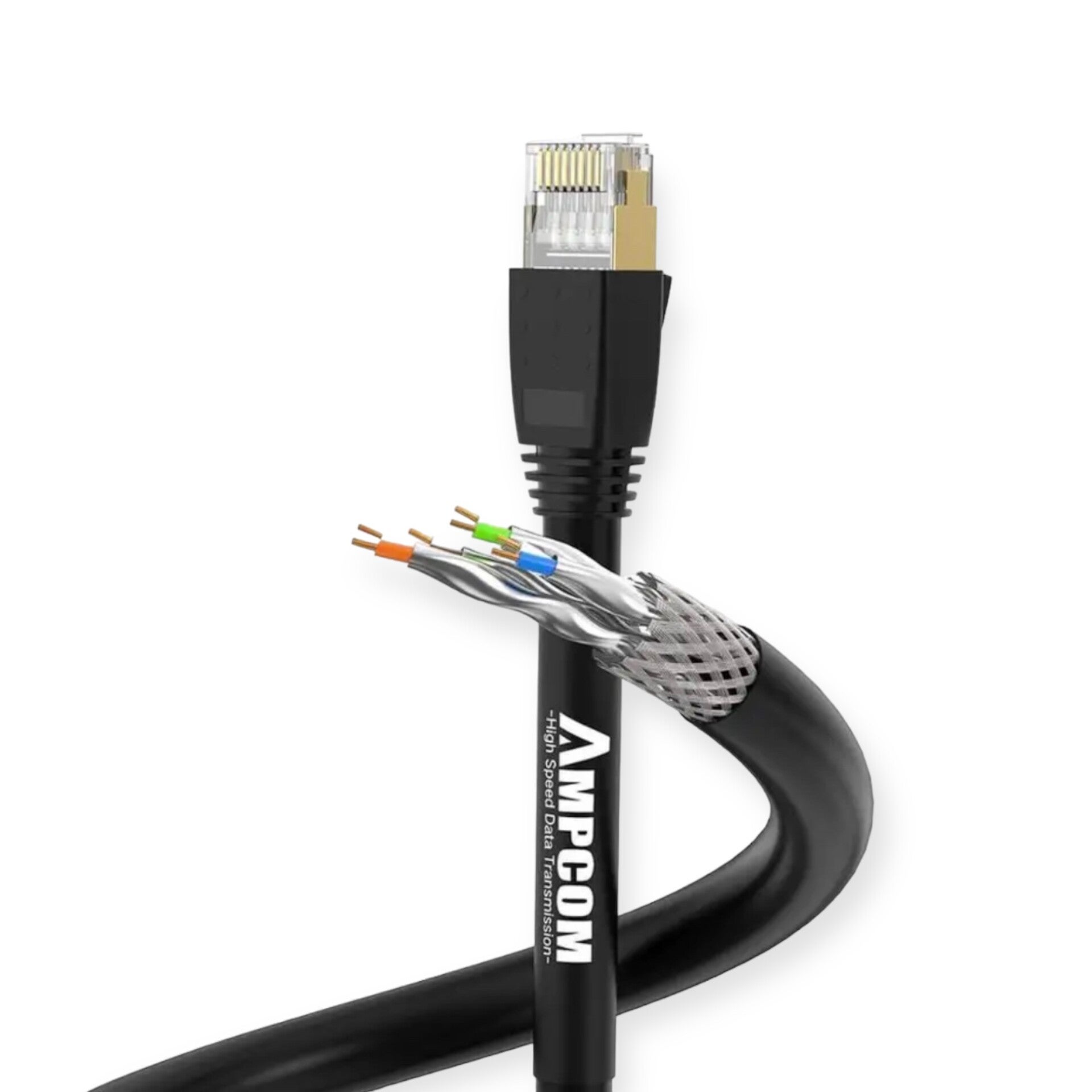 Ampcom Cat8 40Gbps Ethernet kabel - 1m