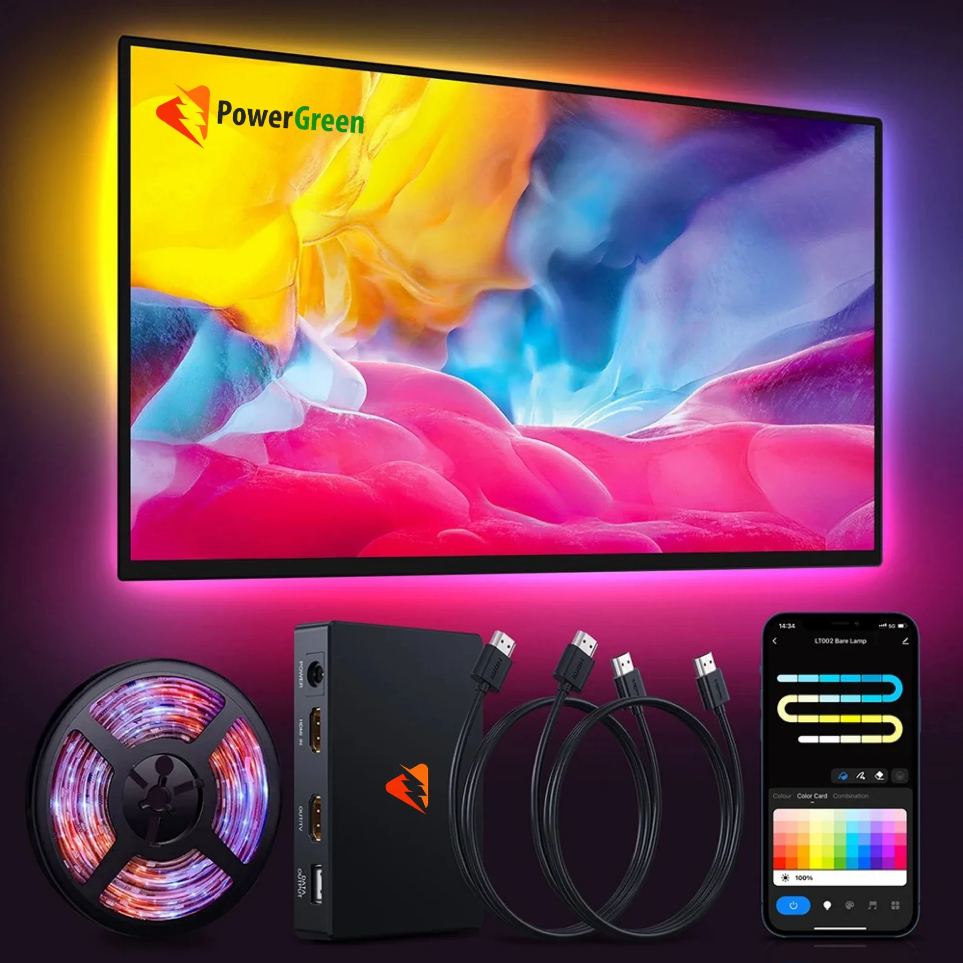 Edup_TV_Ledstrip_met_Syncbox_Afbeelding