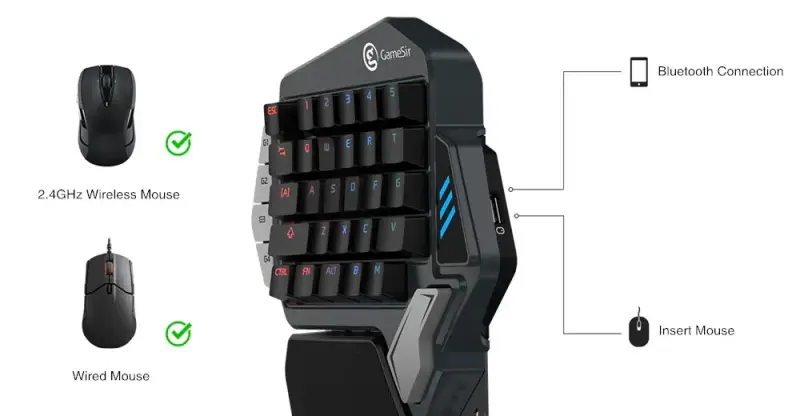 GameSir Z1 RGB gaming keypad met Bluetooth en mechanische toetsen