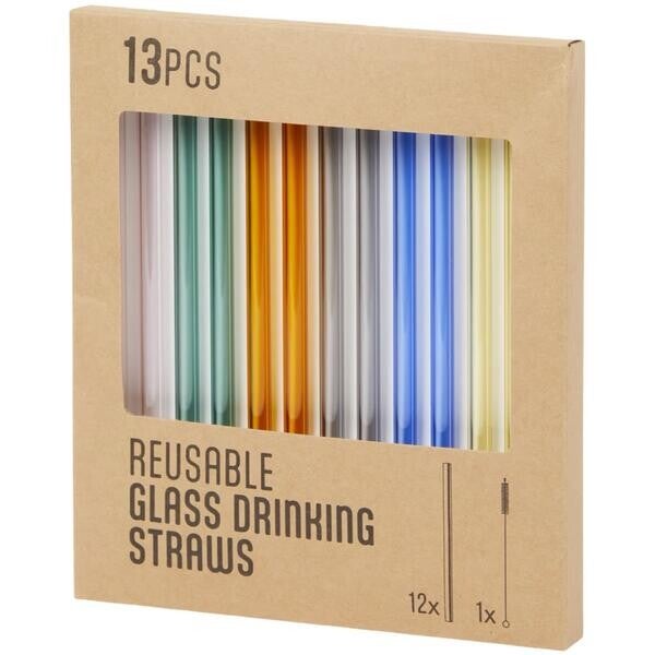 6x Herbruikbare Glazen Rietjes Met Strikje – Inclusief Borstels | Voor Cocktails, Smoothies, Drankjes