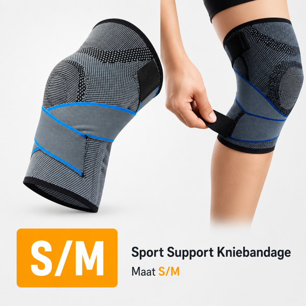 Sport Support Kniebandage voor sport en dagelijks gebruik - S/XL