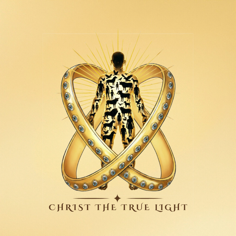 Christ the True Light — The Ophanim wheels of Ezekiel, filled with all living creation, radiating divine light