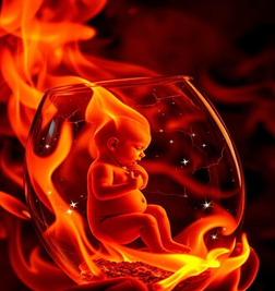 Baby in hot glass,