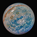 Jupiter after it turned blue.