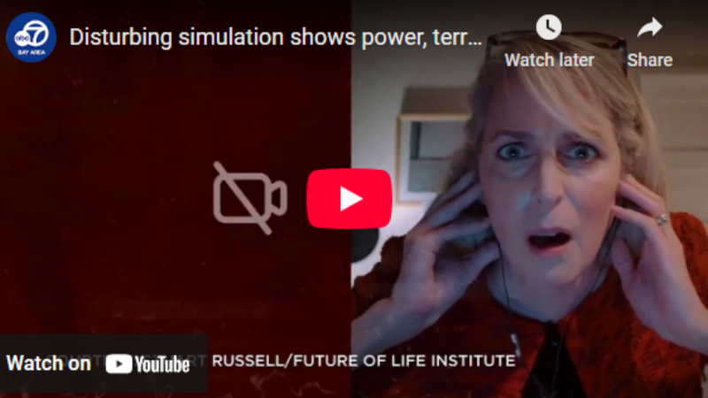 A woman with wide eyes and hands covering her ears, looking shocked. Background showcases a dimly lit setting. 