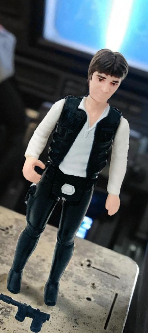 Starwars, 1st 11, big head Han Solo with blaster.. Rare.