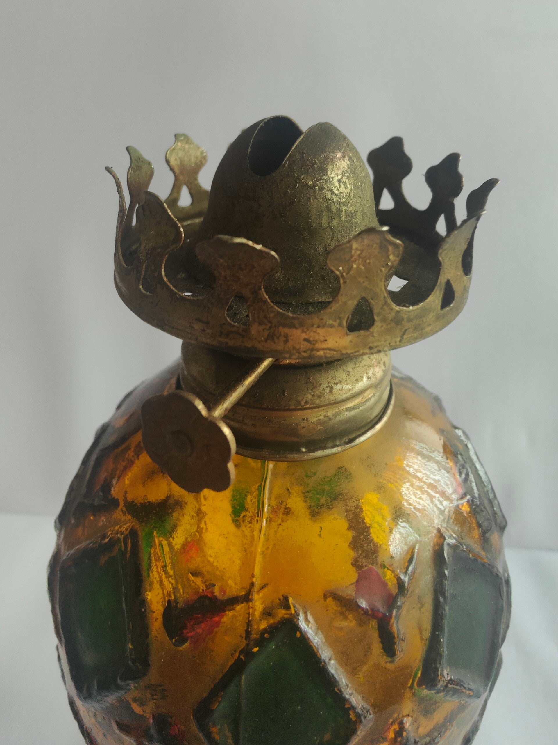 Chinese stained glass lantern.