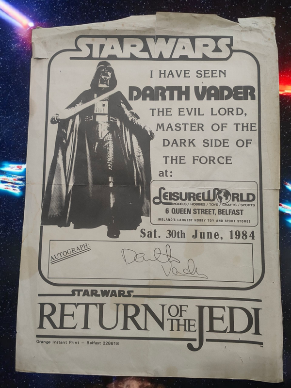 Darth Vader Autograph.