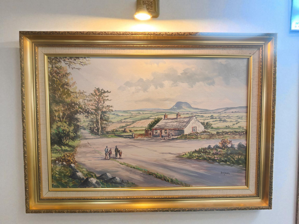 R W Young oil on canvas. 28x21 inches
