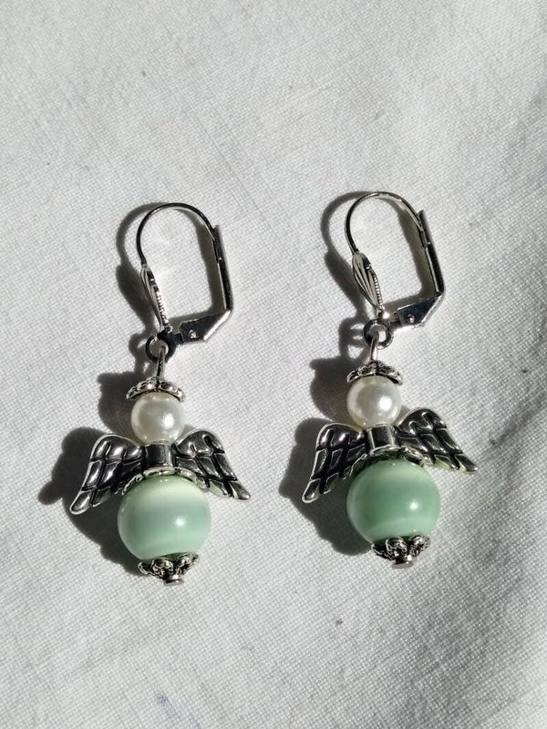 Oorbellen met geluksengeltje 050.