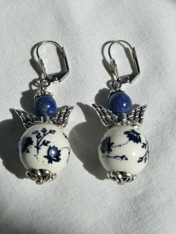 Oorbellen met geluksengeltje 048.