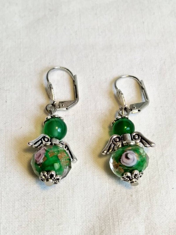 Oorbellen met geluksengeltje 056.