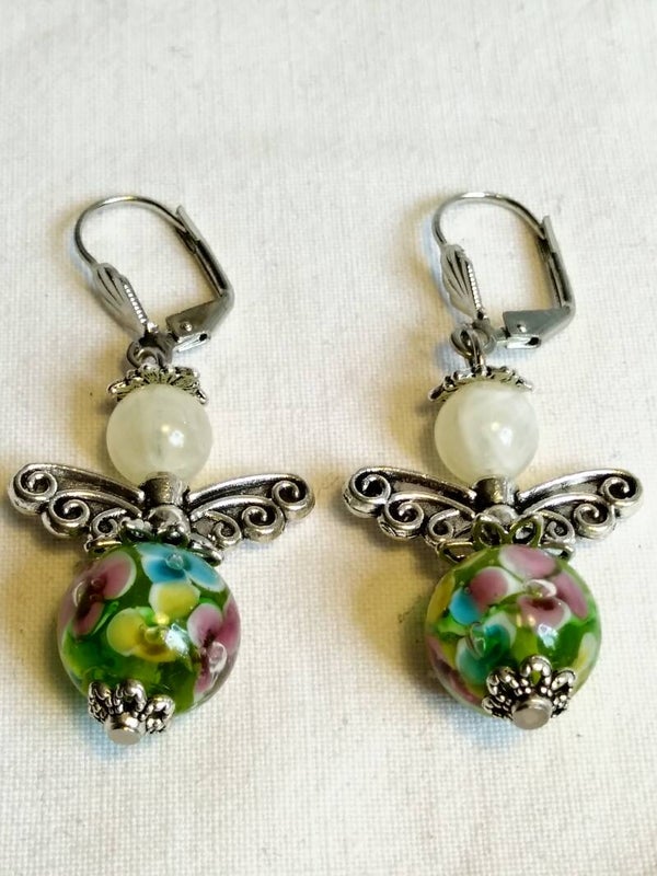 Oorbellen met geluksengeltje 057.