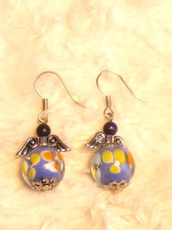 Oorbellen met lapis lazulli 063