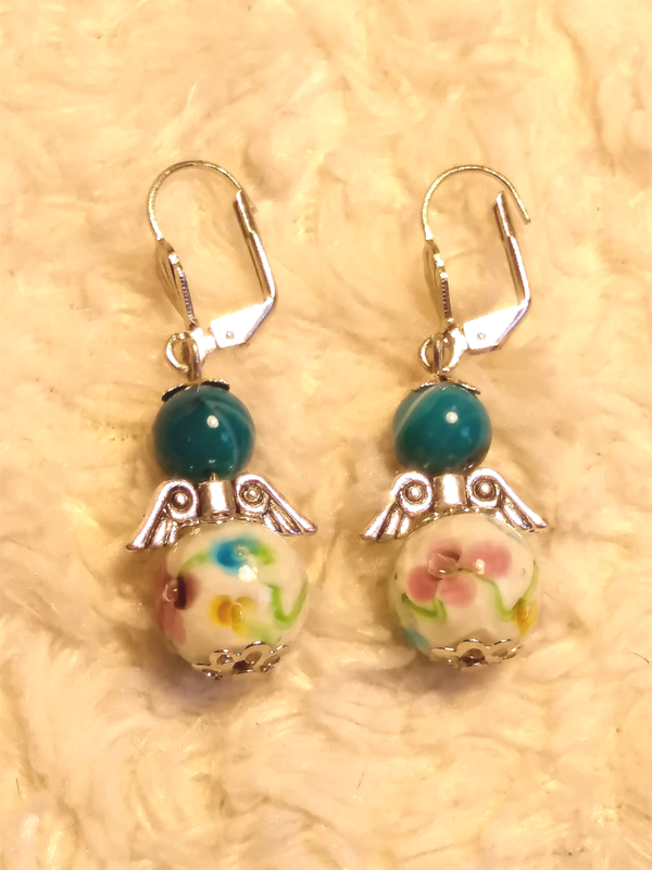 Oorbellen met agaat 065