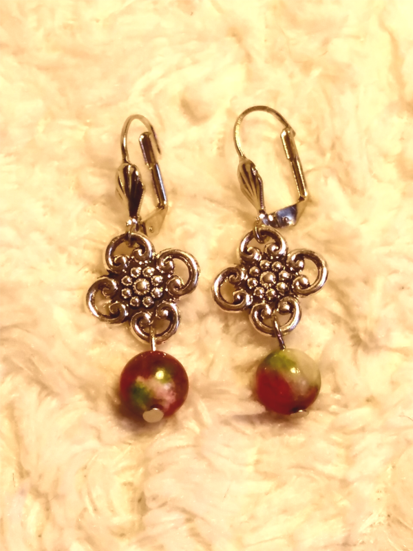 Oorbellen met Perzische jade 062