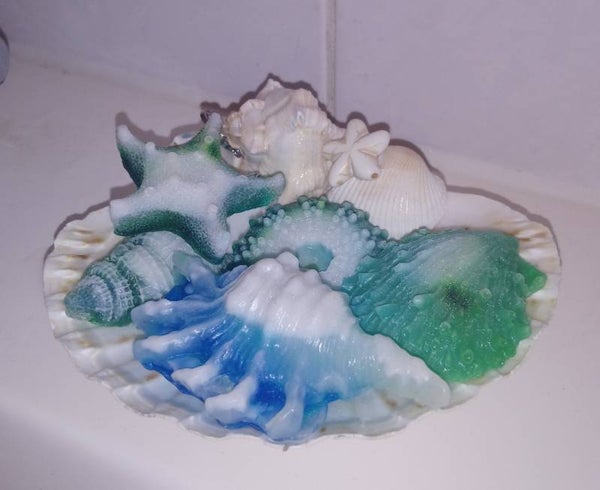 Zeepschaaltje met zeepschelpen 061.