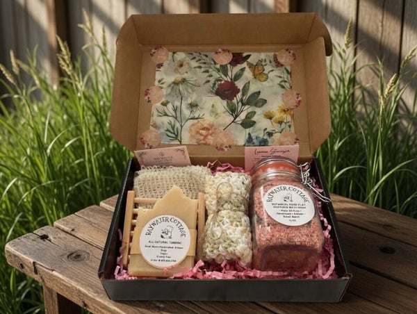 Lavender Lime Cold processed soap and bath salt combo