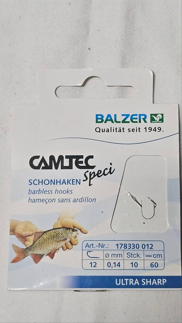 Balzer Camtec (Schonhaken Speci)  Size 12 / 0,14mm.