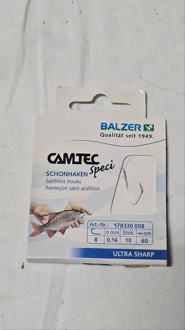 Balzer Camtec Hooks (Schonhaken Speci)   Size 8 / 0,16mm / 60cm