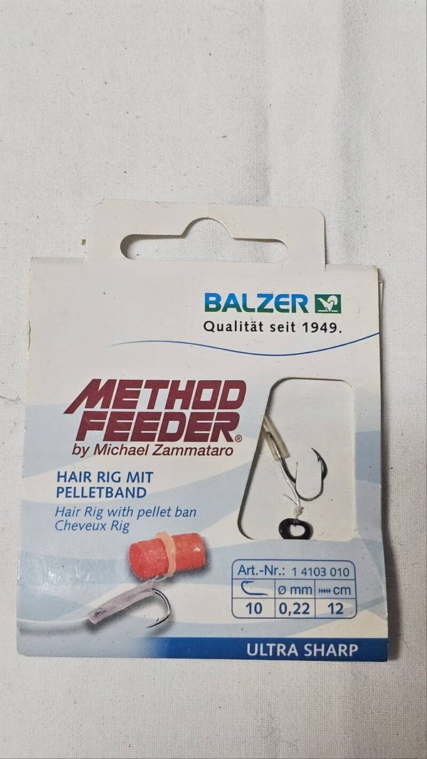 Balzer Method Feeder (Hair rig mit pelletband)   Size 10 / 0,22mm