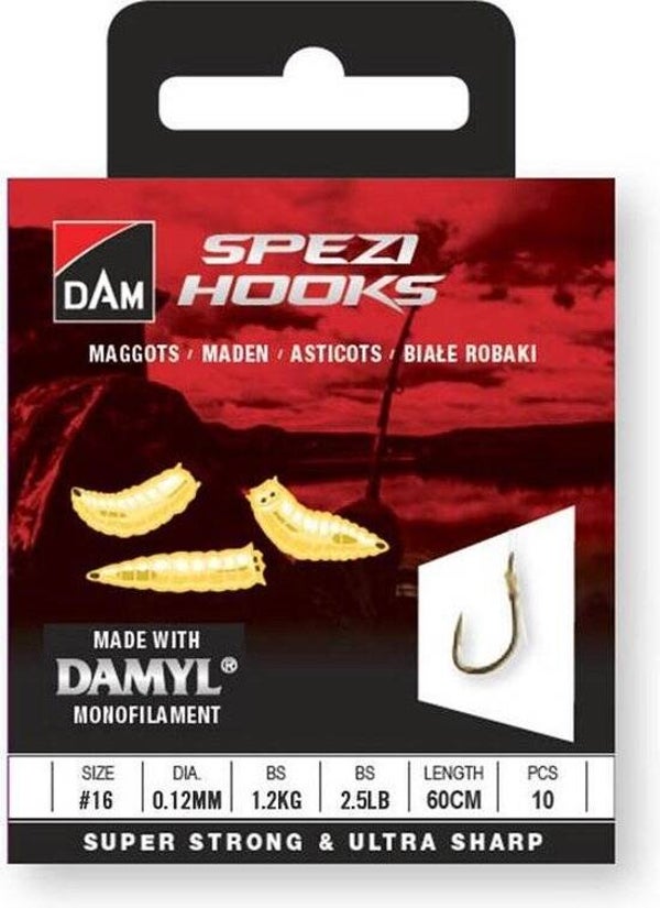 DAM Spezi onderlijnen Maggot 60cm - 10 st.