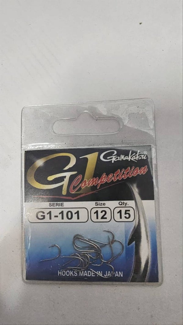 Gamakatsu Hooks G-1 Competition. (Serie G1-101) Size 12.