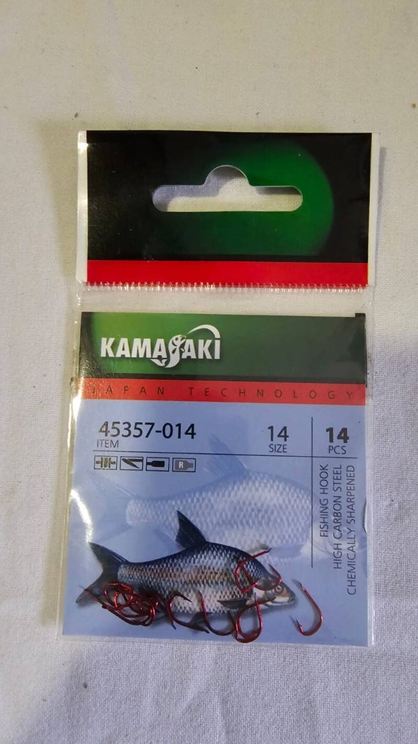 Kamasaki fishing hooks high carbon steel & chemically sharpened hooks.