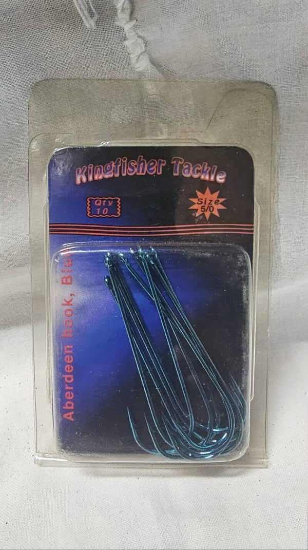 Kingfisher Tackle (Aberdeen hook, blue)  Size 5/0