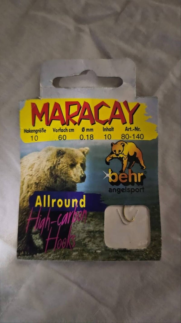 Maracay Allround High Carbon Hooks size 10 60cm 18mm