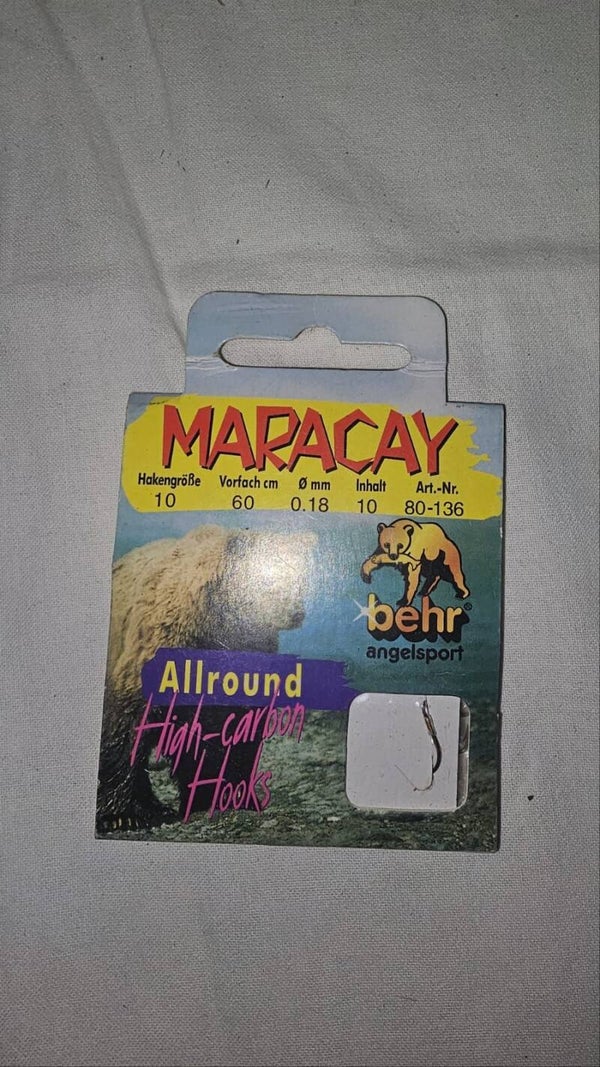 Maracay Behr angelsport (Wurmhaken) High carbon hooks.