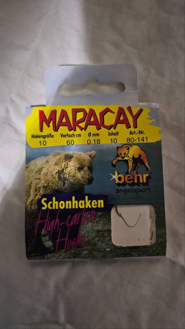Maracay Schonhaken High Carbon Hooks size 10 60cm 18mm