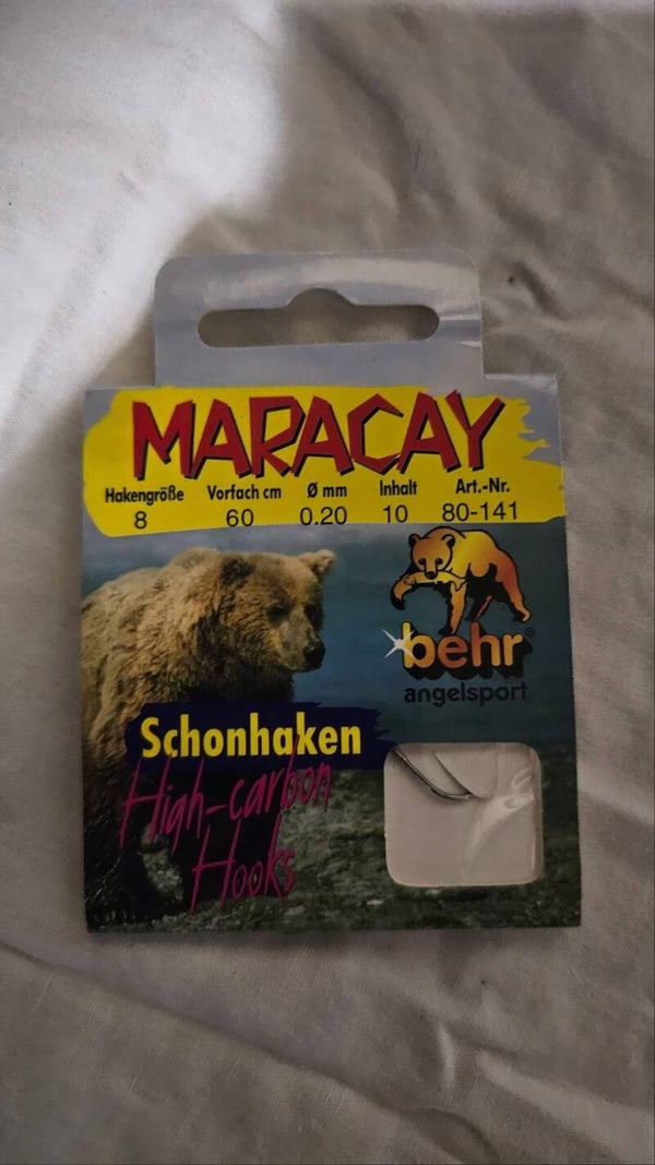 Maracay Schonhaken High Carbon Hooks size 8 60cm 20mm