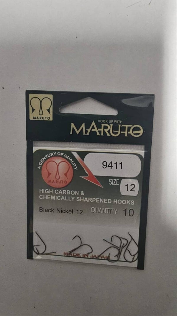 Maruto Hooks High carbon & chemically sharpened Hooks  (Black Nickel) (Serie 9411)