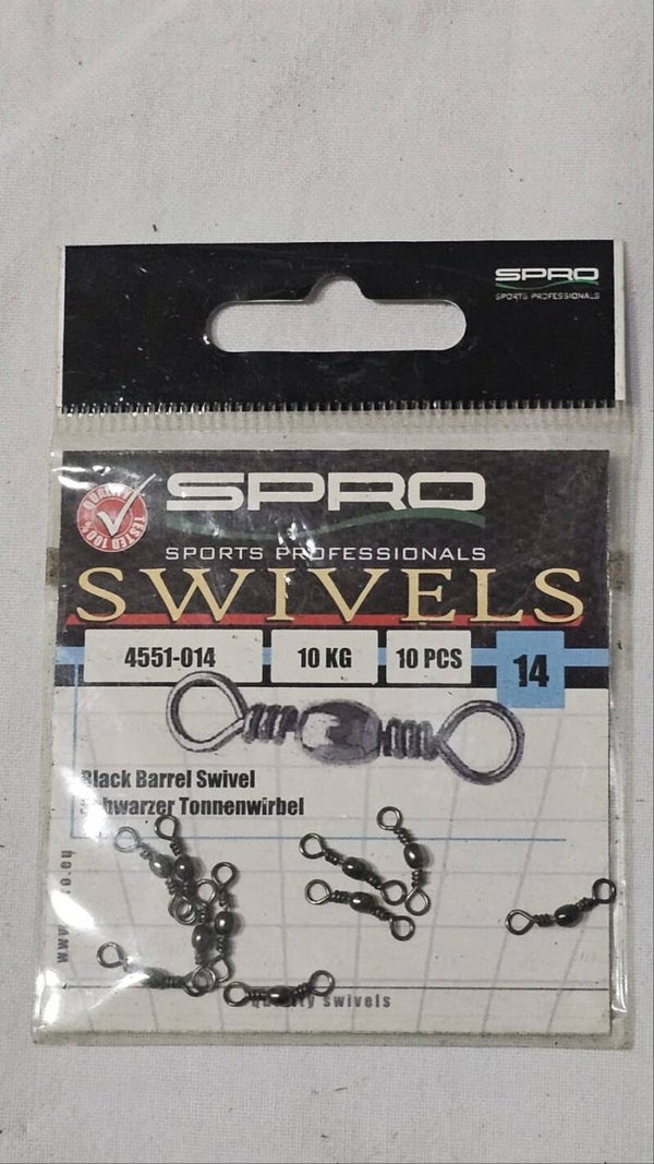 Spro Swivels black barrel swivel (Size 14)