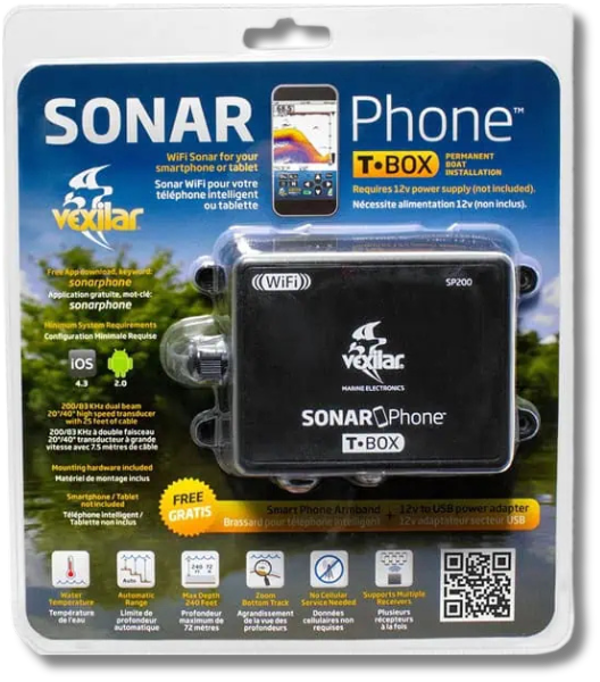 Vexilar SP200 fishfinder voor visboten – 90m WiFi-bereik