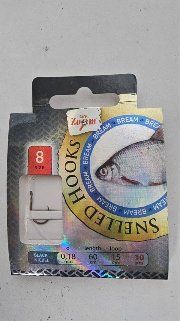 Zoom Snelled hooks (Bream) Size 8 / 18mm