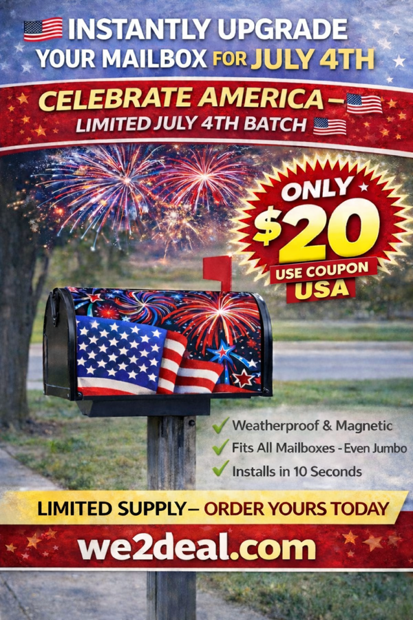 United States Flag Magnetic Mailbox Cover