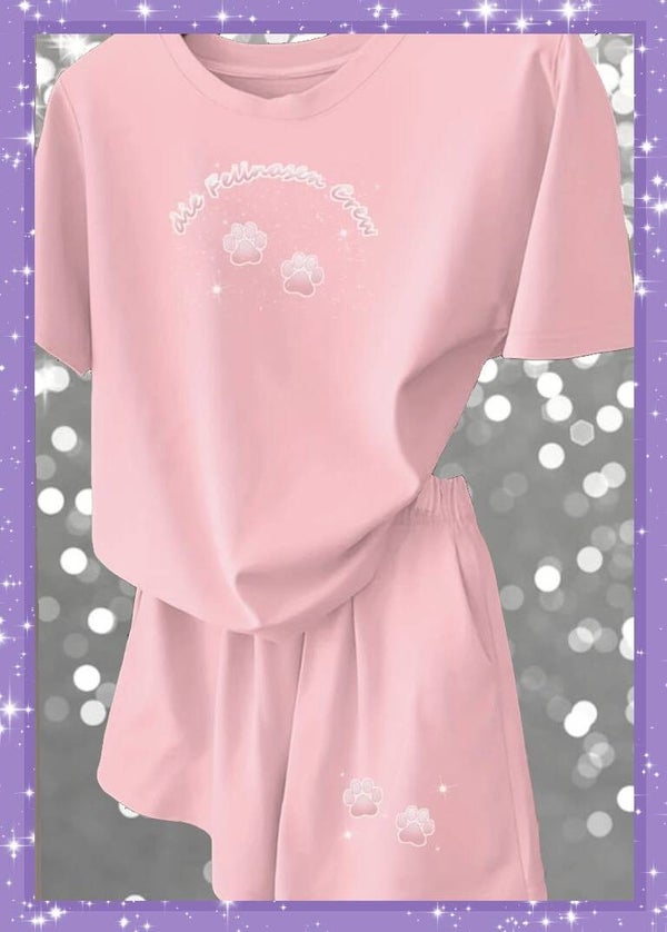 Set T-Shirt & Hose kurz mit Halstuch