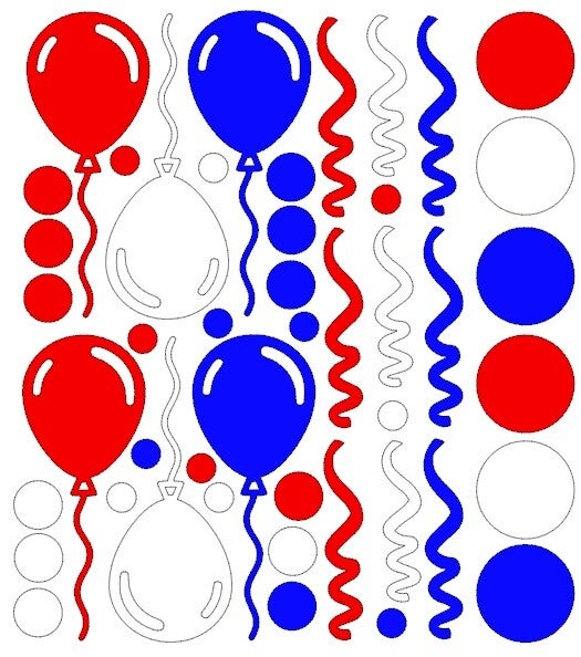Raamsticker rood-wit-blauw